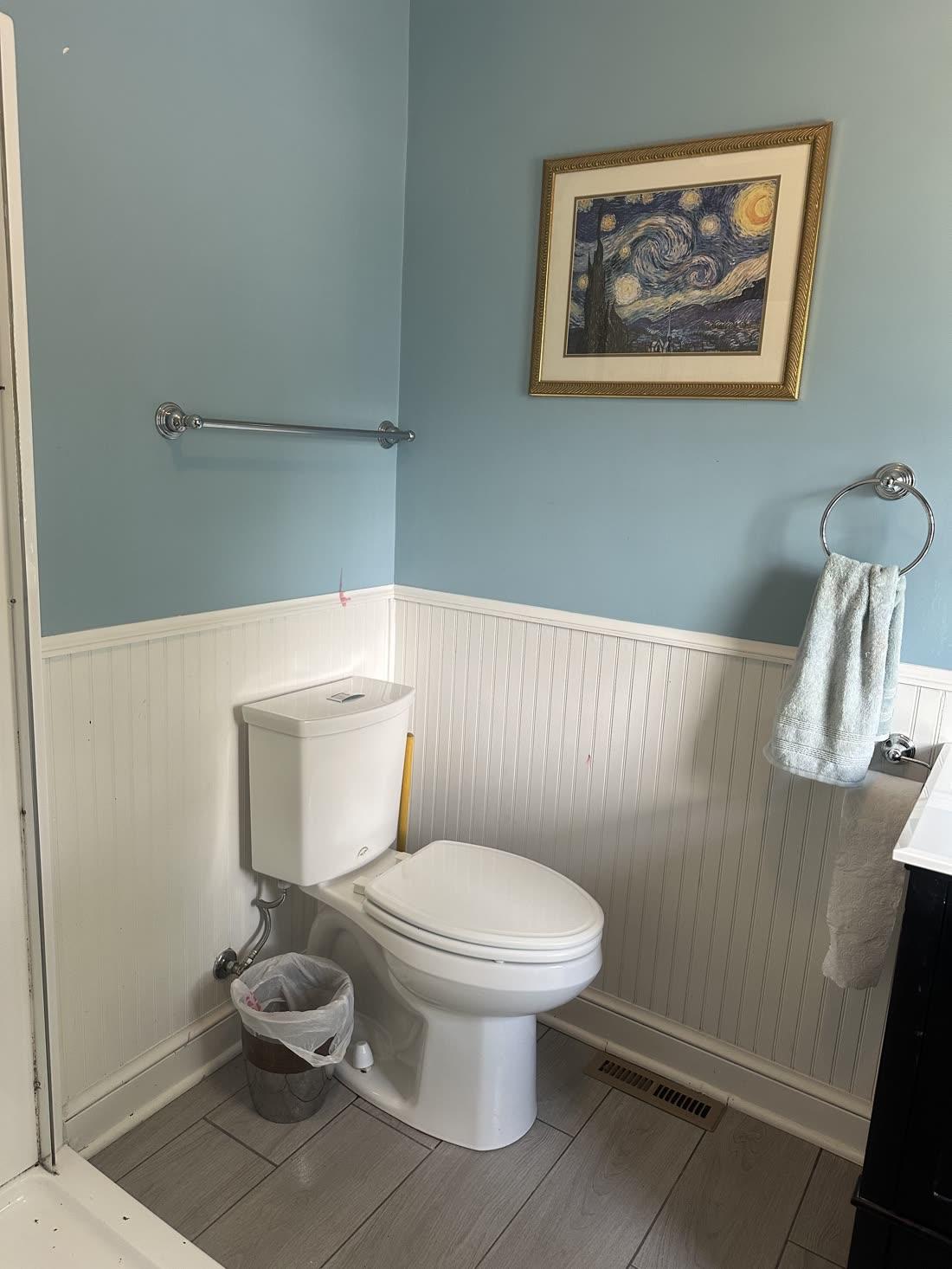 Clean bathroom detail